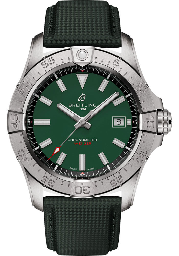 Breitling Avenger Automatic Green Dial on Leather Strap A17328101L1X1 Complete 2025