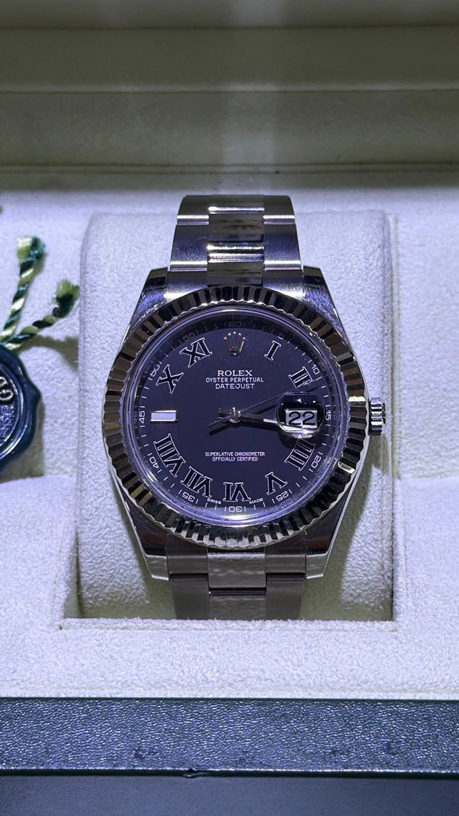 Rolex Datejust II Rhodium Dial on Oyster 116334 Complete 2015