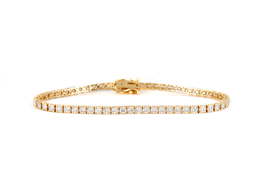 Yellow Gold (14kt) 4.06ct Lab Grown Diamond Tennis Bracelet (7 Inch)