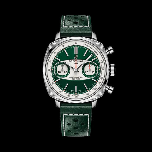 Breitling Top Time B01 Green/White Dial on Green Strap ab0177 Complete 2025