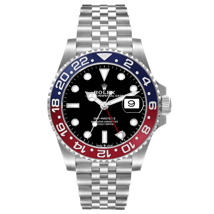 Rolex 40mm Stainless Steel GMT-MASTER II Pepsi Factory Blue Dial 116710