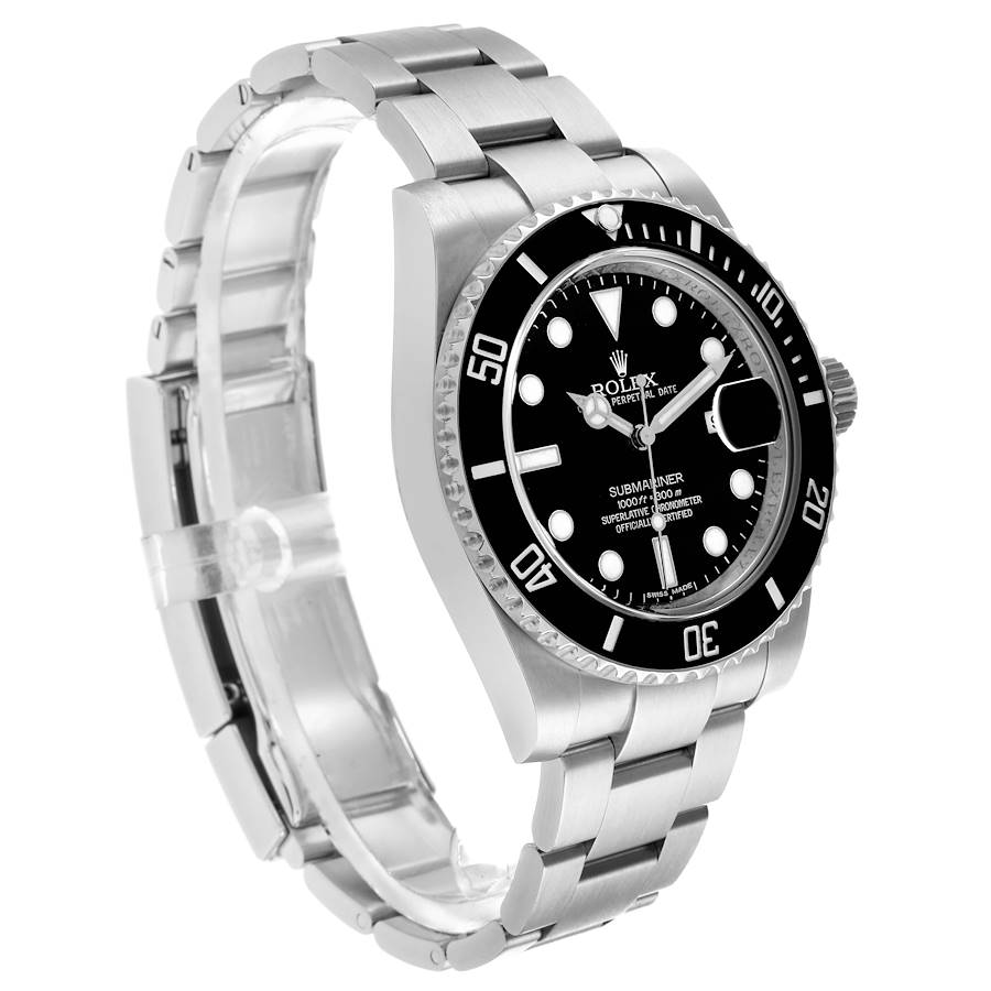 Rolex 40mm Submariner Date Black Dial Steel Mens Watch 116610
