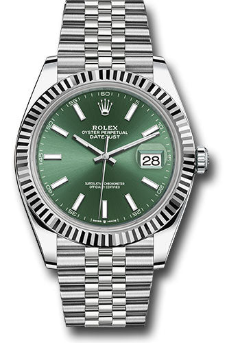 Rolex Datejust 41 Mint Green Index Dial on Jubilee 126334 Complete 2026