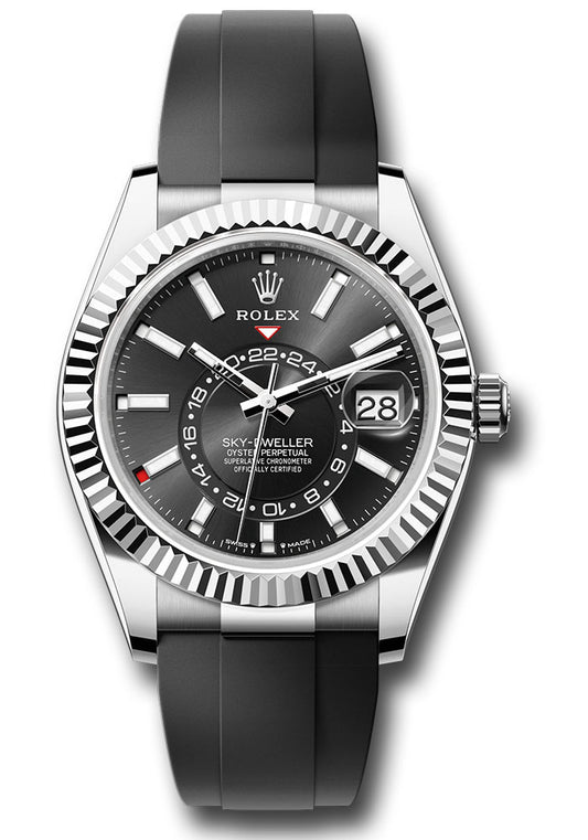 Rolex SkyDweller Black Index Dial on Oysterflex 336239 Complete 2024