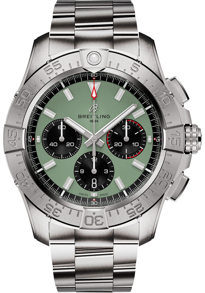 Breitling Avenger B01 Chronograph Green Dial on Bracelet AB0147101L1A1 Complete 2025