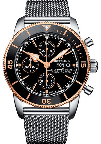 Breitling Superocean H√©ritage II Chronograph Black Dial on Bracelet U13313121B1A1 with Box