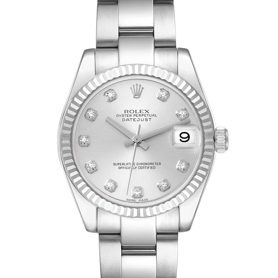 Rolex Datejust 31 Silver Diamond Dial on Oyster 178274