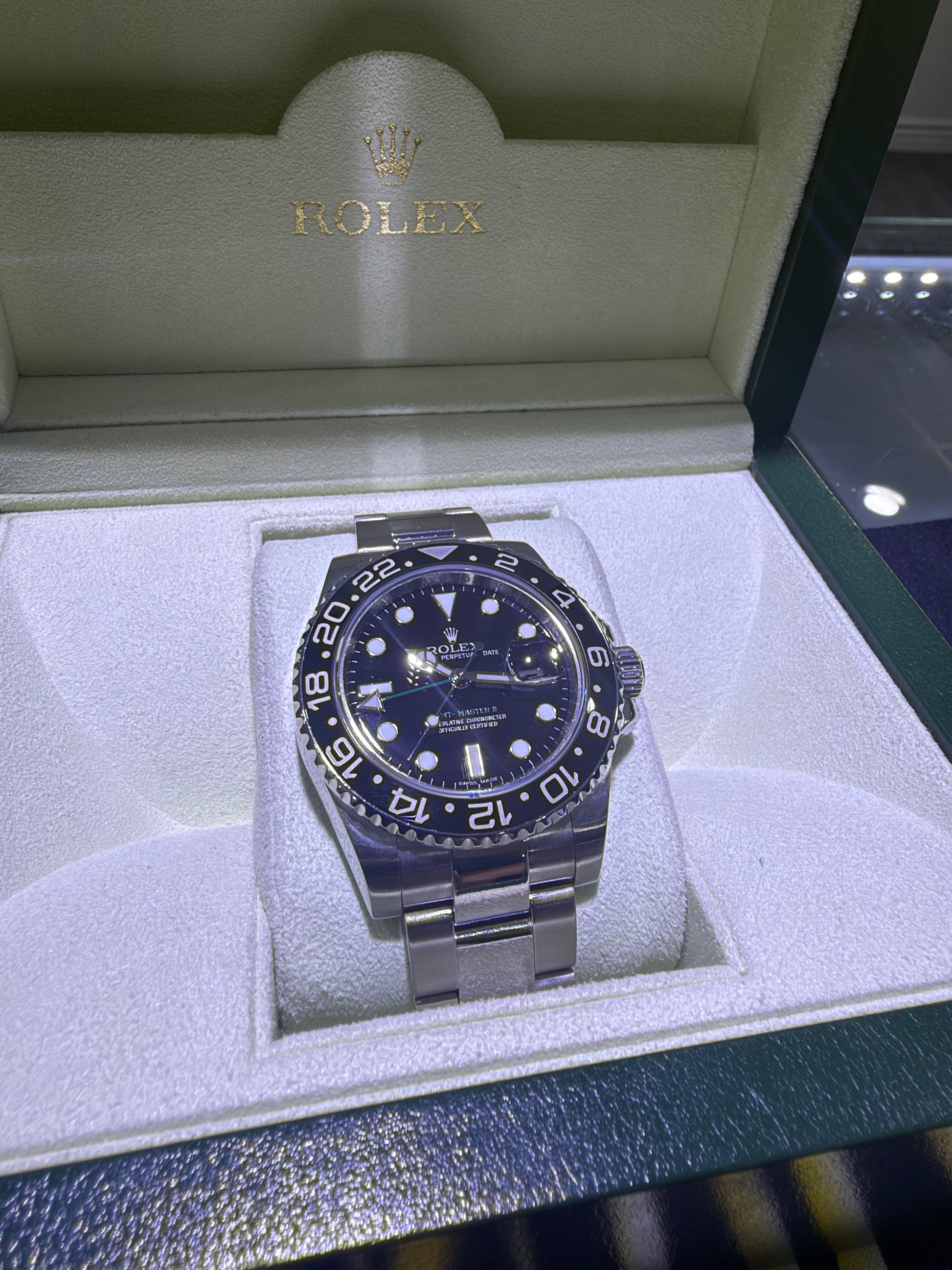 Rolex GMT-Master II Black Dial on Oyster 116710LN