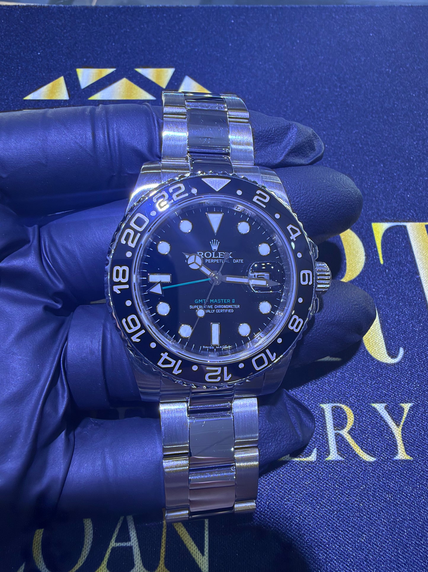 Rolex GMT-Master II Black Dial on Oyster 116710LN