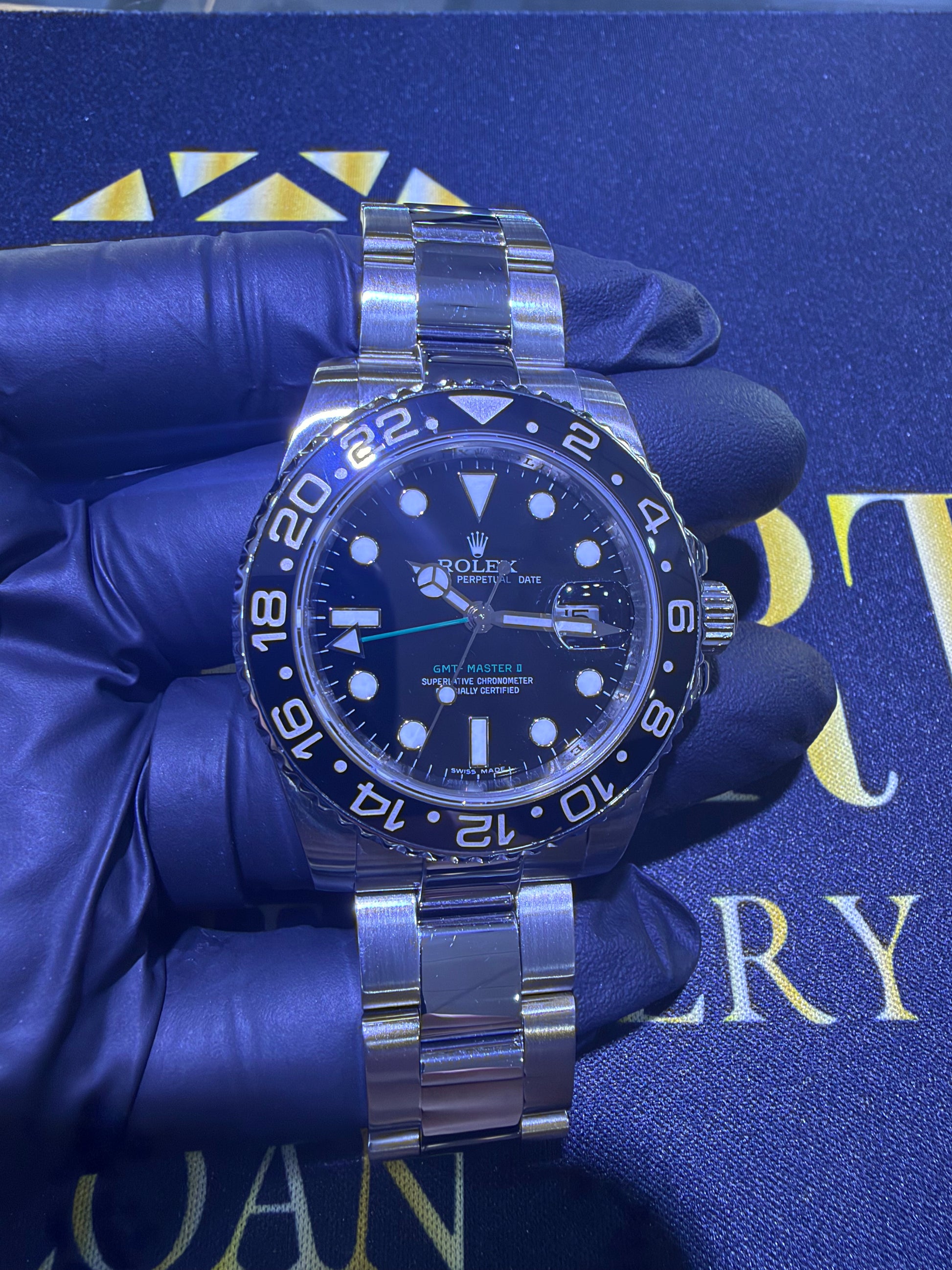 Rolex GMT-Master II Black Dial on Oyster 116710LN