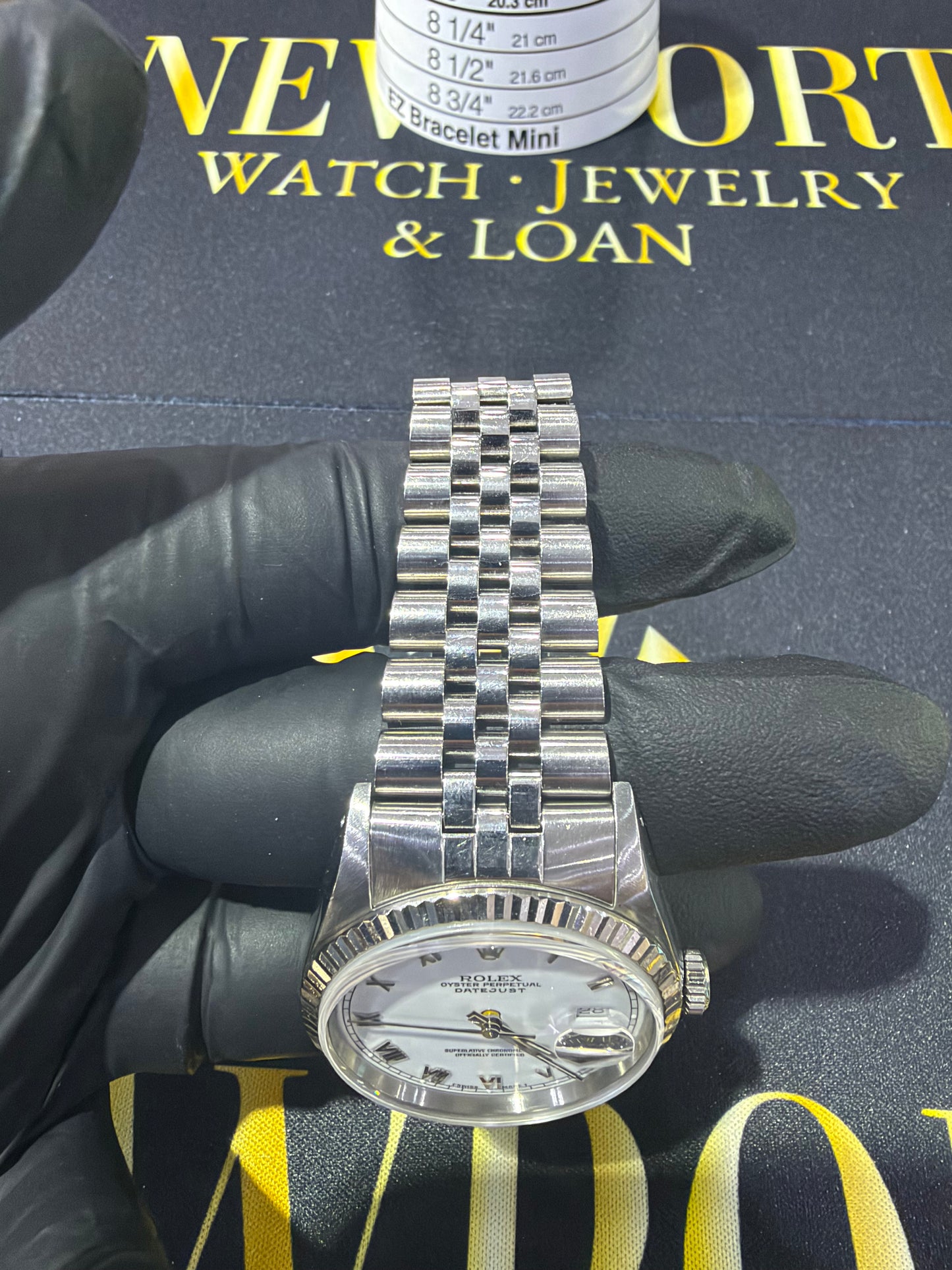 Rolex Datejust 36 White Roman Dial on Jubilee 16220