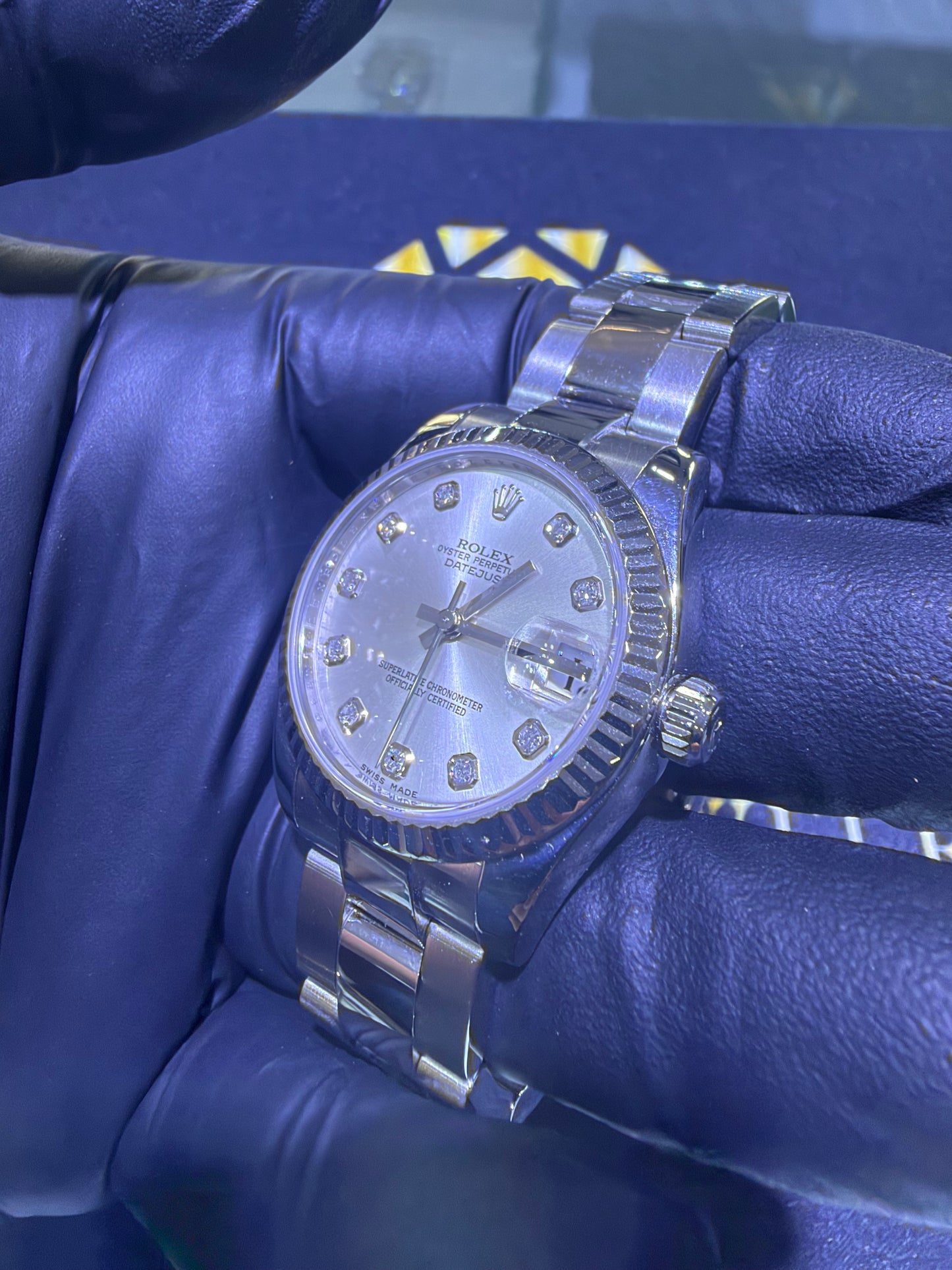 Rolex Datejust 31 Silver Diamond Dial on Oyster 178274