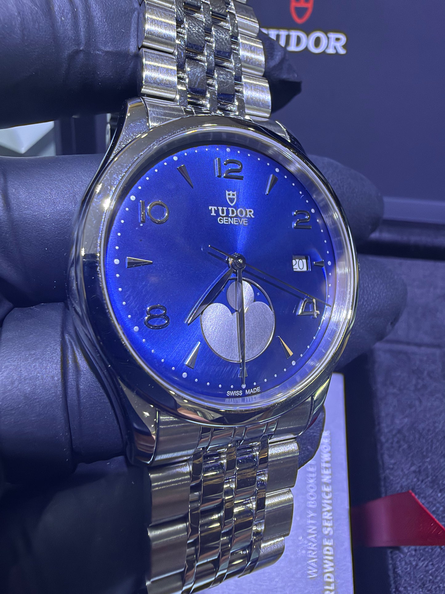 Tudor 1926 Luna Blue Moonphase Dial on Jubilee M91560-0002 Complete 2026