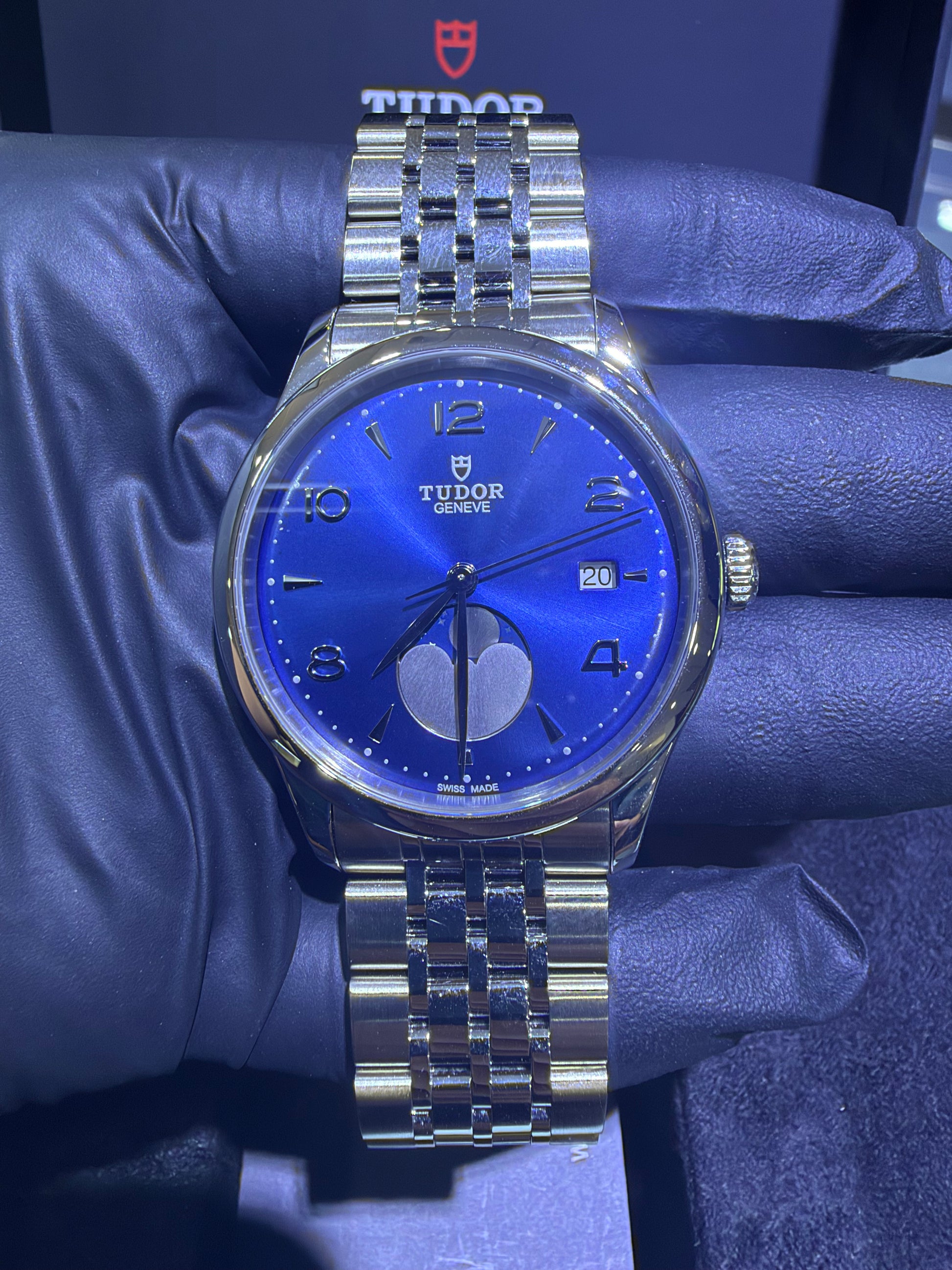 Tudor 1926 Luna Blue Moonphase Dial on Jubilee M91560-0002 Complete 2026