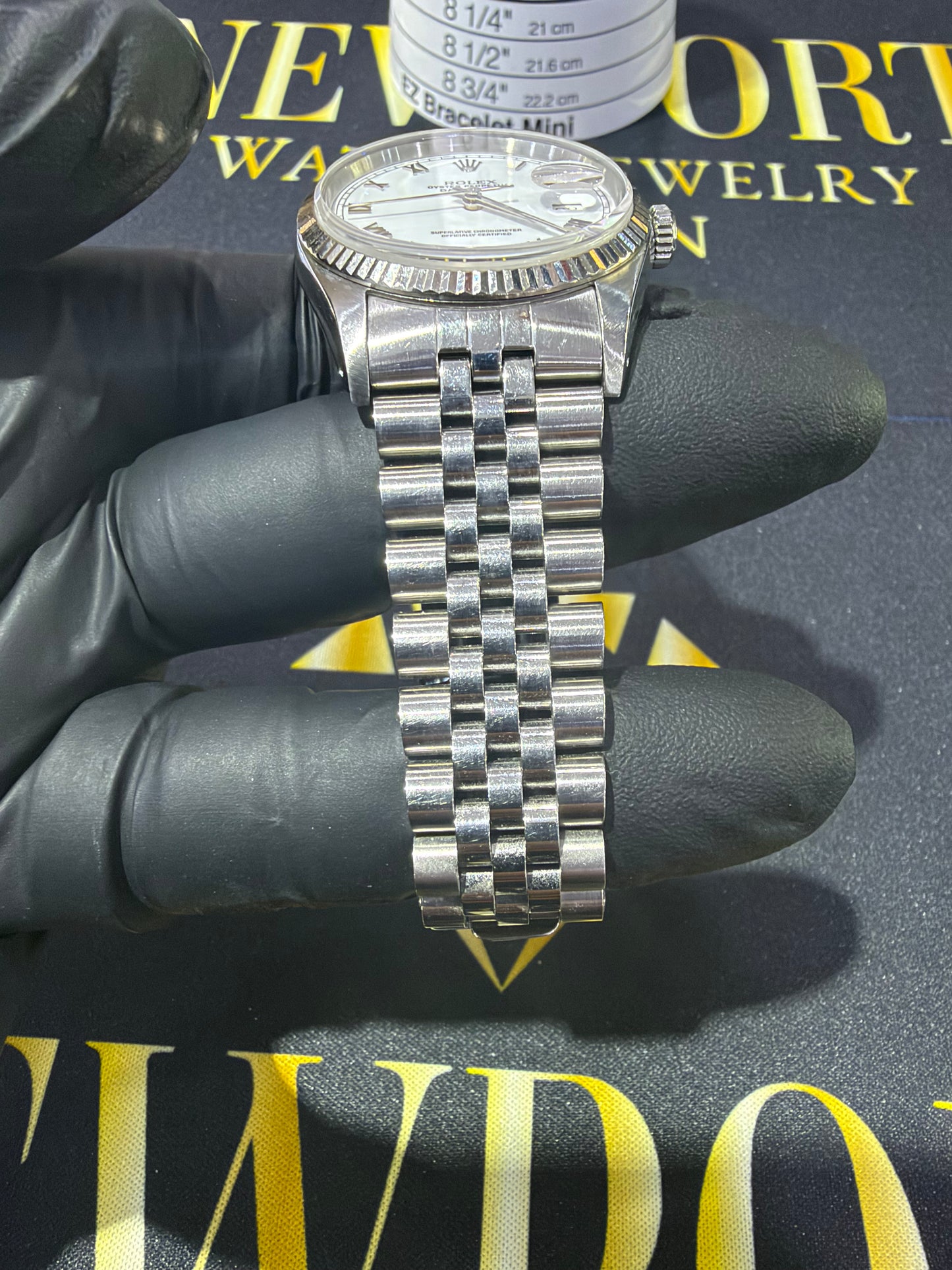Rolex Datejust 36 White Roman Dial on Jubilee 16220
