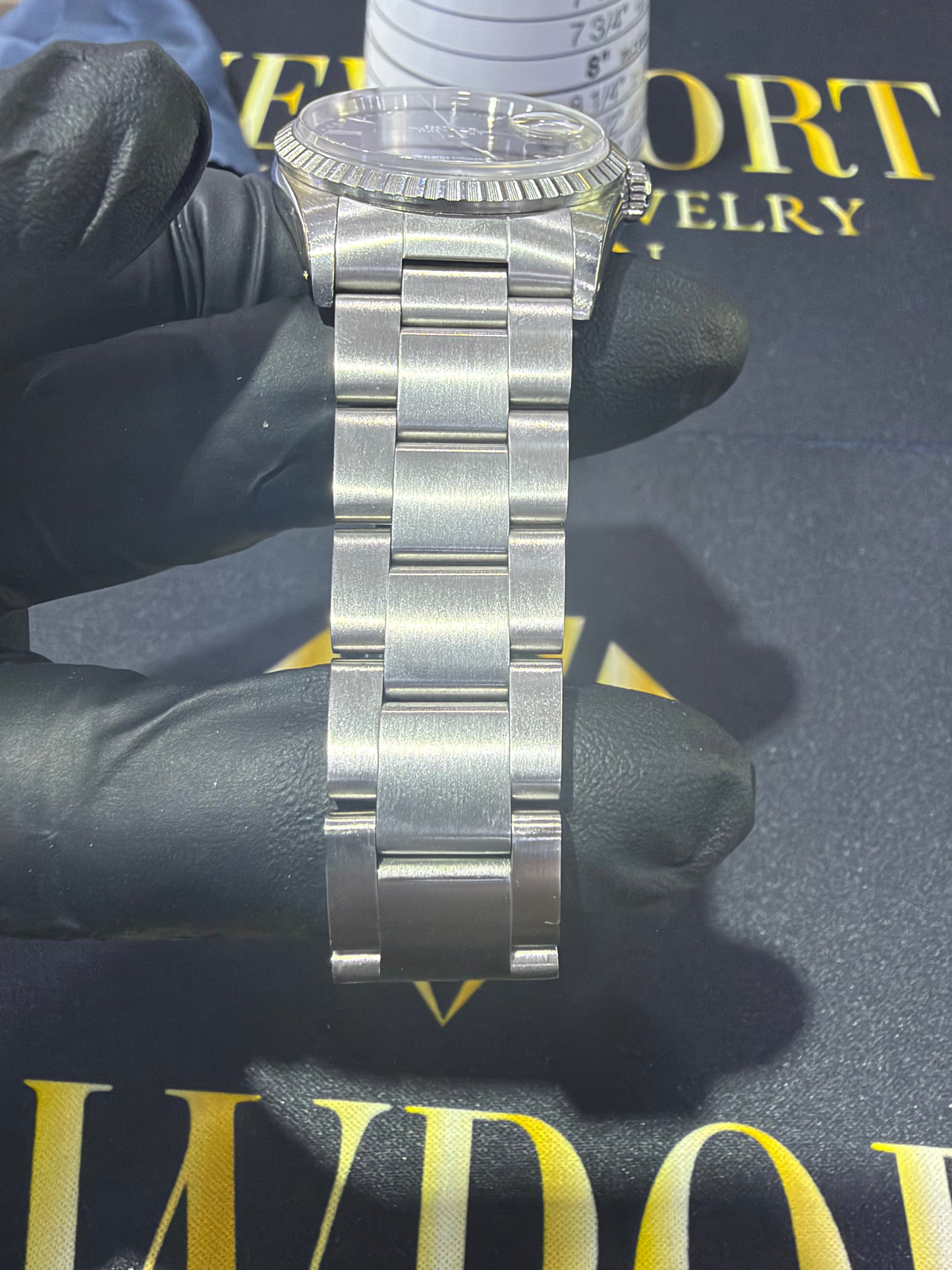 Rolex Datejust 36 Black Stick Dial on Oyster 16200
