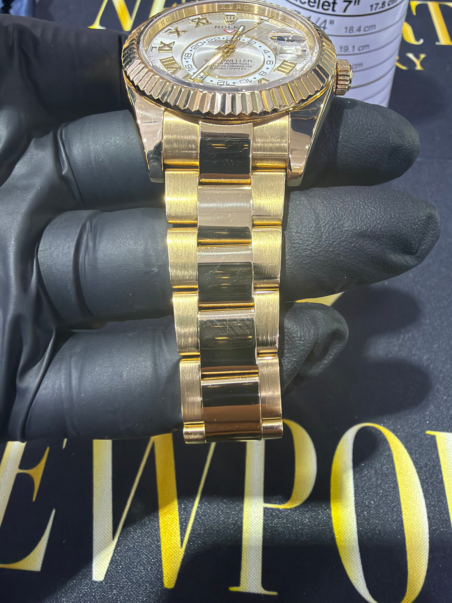 Rolex SkyDweller Silver Sunray Roman Dial on Oyster 326938